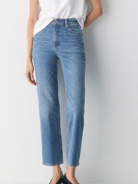 Denim Forum Arlo Hi-Rise Straight Jean - Light Blue, Size 26